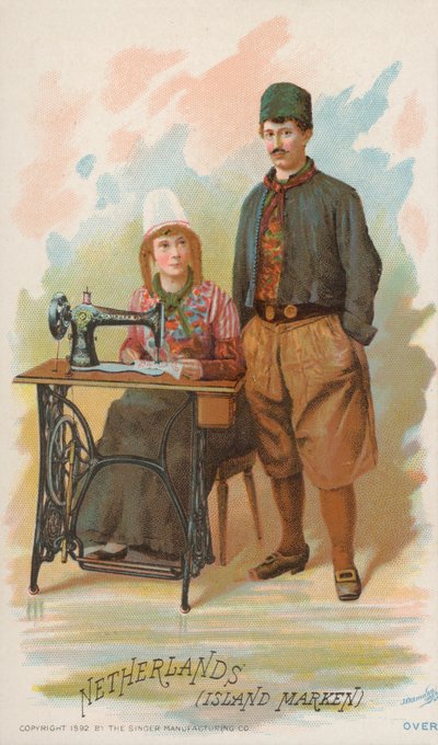 Machine à coudre, Pays-Bas, île de Marken - American School